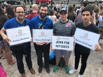 Image result for jews for immigration signs https://avodah.net/cms/assets/uploads/2018/08/36063466_10155978477962659_801674200057118720_n-336x252.jpg